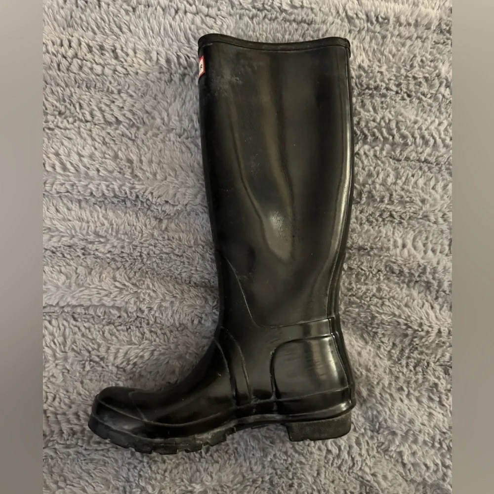 HUNTER Women’s Classic Black Tall Waterproof Boots Size 7